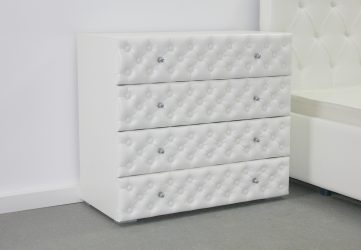 Características Dresser branco 200+ (fotos) opções (brilhante, com gavetas, sem alças)