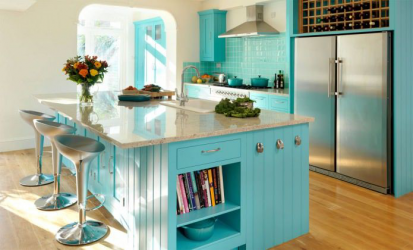 The interior in turquoise colors - The choice of outstanding personalities (235+ Photos). What color does it match?