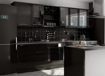 Nueva tendencia en el mundo de la cocina: cocina negra en el interior (más de 220 combinaciones de fotos en el diseño)