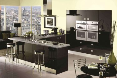 Trend baru di dunia dapur - Dapur hitam di pedalaman (220 + Kombinasi gambar dalam reka bentuk)