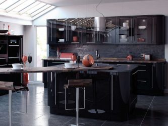 Nouvelle tendance dans le monde de la cuisine - Cuisine noire à l'intérieur (220+ combinaisons de photos dans la conception)