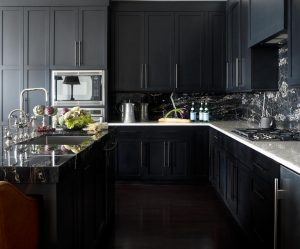 اتجاه جديد في عالم المطبخ - مطبخ أسود في الداخل (220+ مجموعات صور في التصميم)