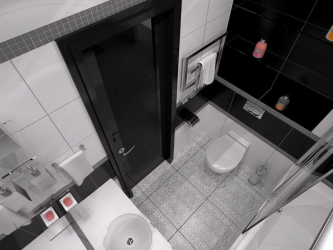 แนวโน้มในการตกแต่งภายในของห้องน้ำสีดำ - แฟชั่นมากกว่า 250+ (ภาพถ่าย)
