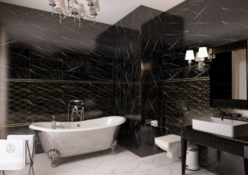 Trends im Inneren des schwarzen Badezimmers - 250+ (Foto) Modetrends