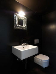 Trender i det svarta badrummets interiör - 250+ (Foto) modetrender