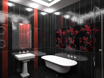 Tendances à l'intérieur de la salle de bains noire - 250 tendances (Photo)