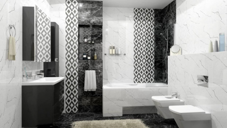 Trender i det svarta badrummets interiör - 250+ (Foto) modetrender