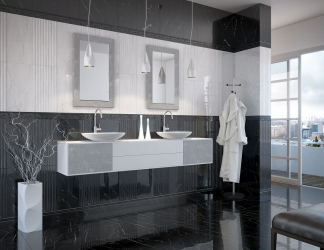 काले बाथरूम के इंटीरियर में रुझान - 250+ (फोटो) फैशन के रुझान
