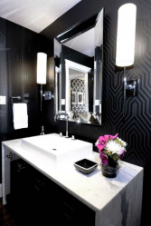 काले बाथरूम के इंटीरियर में रुझान - 250+ (फोटो) फैशन के रुझान
