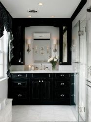 Phong cách, thoải mái và đẹp (170+ Ảnh): nội thất màu đen và trắng (phòng khách, phòng ngủ, nhà bếp)