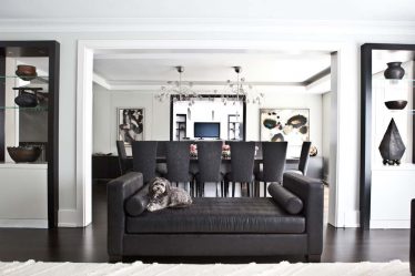 Stilvoll, Komfort und Schönheit (170+ Fotos): Interieur in Schwarz und Weiß (Wohnzimmer, Schlafzimmer, Küche)