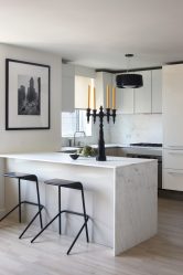 Стилно, комфортно и красота (170+ снимки): интериор в черно и бяло (хол, спалня, кухня)