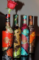 Decoupage bottles for the New Year (170+ Photos). DIY jewelry. New ideas and workshops