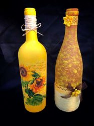 Decoupage flessen voor het nieuwe jaar (170+ foto's). DIY sieraden. Nieuwe ideeën en workshops