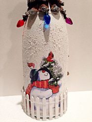Botol Decoupage untuk Tahun Baru (170+ Foto). Perhiasan DIY. Idea dan bengkel baru