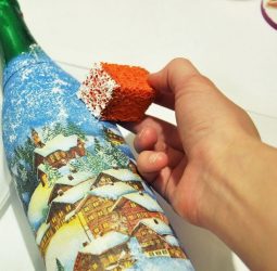새해 (170 장 이상의 사진)를위한 데쿠 파주 병. DIY 쥬얼리. 새로운 아이디어와 워크샵