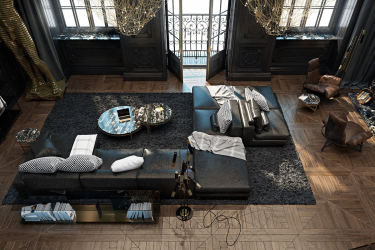 235 + Design Fotos em cores escuras: Dark or Cozy? Excepcionalmente elegante e moderno interior (quarto, sala, cozinha, banheiro)