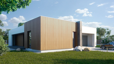 Düz çatılı evlerin projeleri basit inşaat teknolojileridir (bir katlı, iki katlı, ahşap, küçük). Modern yüksek teknoloji ve minimalizm eğilimleri (175+ fotoğraf)