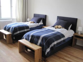 Huvudgavel för en dubbelsäng: 255+ (Foto) Alternativ för modern sovrumsdesign