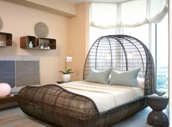 헤드 보드 더블 침대 : 255+ (사진) 현대 침실 디자인 옵션