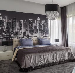 Tête de lit pour un lit double: 255+ (Photo) Options pour le design de chambre moderne