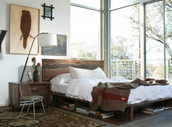 หัวเตียงสำหรับเตียงคู่: 255+ (ภาพ) ตัวเลือกสำหรับการออกแบบห้องนอนที่ทันสมัย
