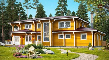 Projets de maisons finlandaises en bois collé: qu'est-ce qui est bon et comment le faire? (180+ Photos)