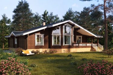 Projets de maisons finlandaises en bois collé: qu'est-ce qui est bon et comment le faire? (180+ Photos)
