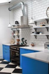 Blue kitchen design: Quel style contacter? Plus de 170 photos d'incroyables combinaisons d'intérieur