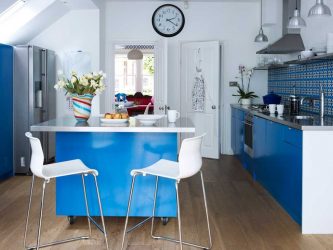 Mavi mutfak tasarımı: Hangi stille iletişim kurmalısınız? 170+ İç mekan kombinasyonlarının fotoğrafları