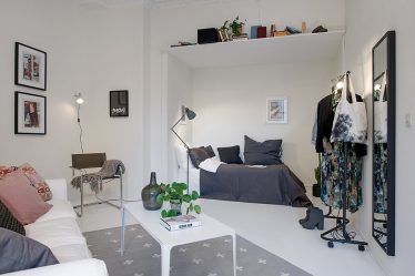 Zoneamento da sala de estar e quarto na mesma sala (235+ Design Photos): use o espaço com benefício e conveniência