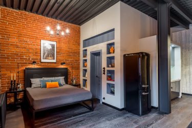 Aynı odada oturma odası ve yatak odasının imar edilmesi (235+ Tasarım Fotoğrafları): alanı fayda ve rahatlıkla kullanın