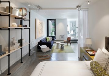 Zoning the living room and bedroom in the same room (235+ Design Photos): use the space with benefit and convenience