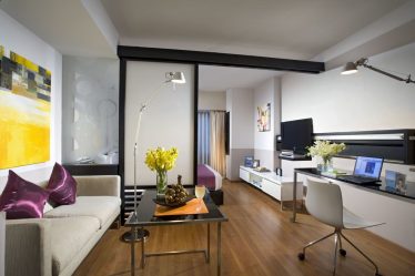 같은 방에있는 거실과 침실 배치 (235+ Design Photos) : 편리하고 편리하게 공간 활용