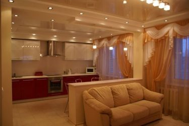 개인 주택의 주방 디자인 거실 (200 개 이상의 사진) : 변형 기술의 설계 기법 및 예산 방법