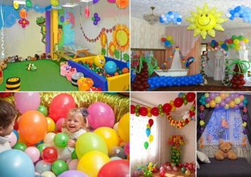 자신의 손으로 아이 생일에 방을 장식하는 법? (180+ 사진 아이디어) 우리는 나이 필요에 따라 밖으로 만든다.