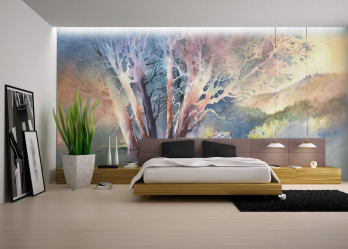 Comment faire de la place dans la chambre au-dessus du lit: placement de peintures par Feng Shui. 170+ (Photos) accents lumineux et élégants