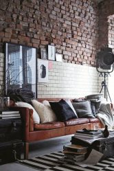 Tembok bata di pedalaman - Cara yang menakjubkan untuk mengubah rumah anda (260+ Foto). Gabungan di ruang tamu, di dapur, di bilik tidur