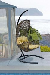 Окачен стол от естествен и изкуствен ратан: 195+ опции за снимки (плетен, макраме, с капак)
