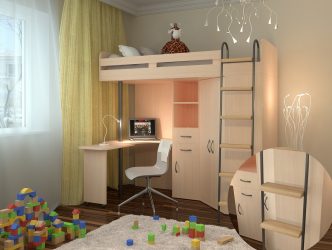 작업 공간이있는 다락방 침대 (165+ 사진) : 작은 객실을위한 독창적 인 아이디어