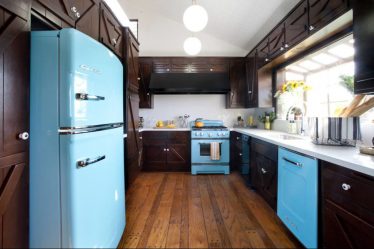 ผังห้องครัวในบ้านส่วนตัว: 175+ รูปถ่ายหลากหลายสไตล์สีสันและความสะดวกสบาย