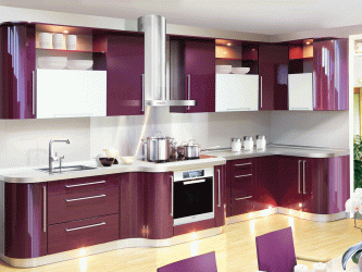 Violette Küche: ein faszinierender Geist oder eine Aura des Friedens? 170+ (Fotos) für makellose Innenarchitektur