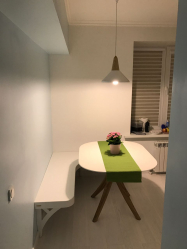 Comfort begint met een kitchenette: 140+ Foto-ideeën voor de keuken (klein, hoekig, met een slaapplaats)