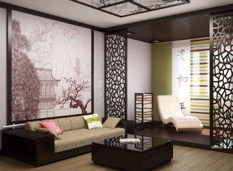 Ontwerp van het appartement in Japanse stijl: kalmeer je huis. 220+ (Foto's) Interieurs in verschillende kamers (keuken, woonkamer, badkamer)