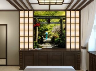 การออกแบบของอพาร์ตเมนต์ในสไตล์ญี่ปุ่น: สงบที่บ้านของคุณ 220+ (ภาพถ่าย) การตกแต่งภายในในห้องต่างกัน (ห้องครัว, ห้องนั่งเล่น, ห้องน้ำ)