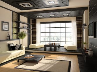 Reka bentuk apartmen dalam gaya Jepun: Tenang rumah anda. 220+ (Gambar) Interior di bilik yang berbeza (dapur, ruang tamu, bilik mandi)