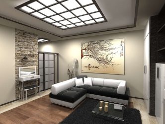 일본식 아파트 디자인 : 평온한 집. 220+ (사진) 다른 방의 인테리어 (부엌, 거실, 욕실)