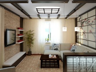 Design apartment in Japanese style: Calm your home. 220+ (Photos) Interiors in different rooms (kitchen, living room, bathroom)