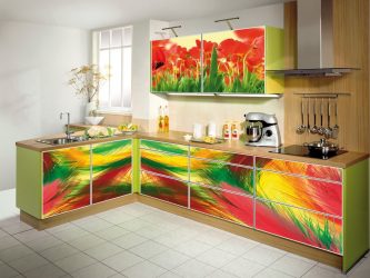 Gör-det-själv-kökets inredning: Hur man använder problemet professionellt? Original idéer för väggdekoration, förkläde, tak (200 + bilder)