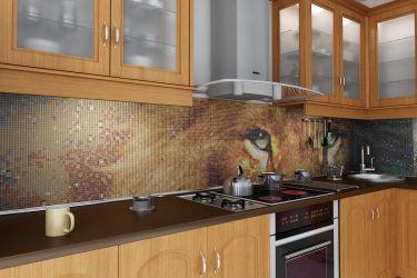 Mosaico en el delantal para la cocina (175 fotos): moderno, cómodo y práctico. ¿Vidrio, nácar o metal?